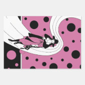 Retro-baanmodel,  Art Deco-Mode Inpakpapier Vel (Voorkant 3)