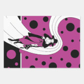 Retro-baanmodel,  Art Deco-Mode Inpakpapier Vel (Voorkant)