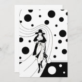 Retro-baanmodel,  Art Deco-Mode Kaart (Voorkant / Achterkant)