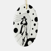 Retro-baanmodel, Art Deco-Mode Keramisch Ornament (Rechts)