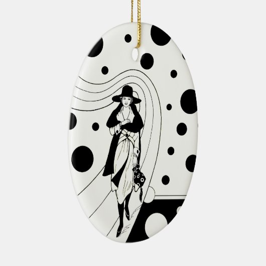 Retro-baanmodel,  Art Deco-Mode Keramisch Ornament (Rechts)