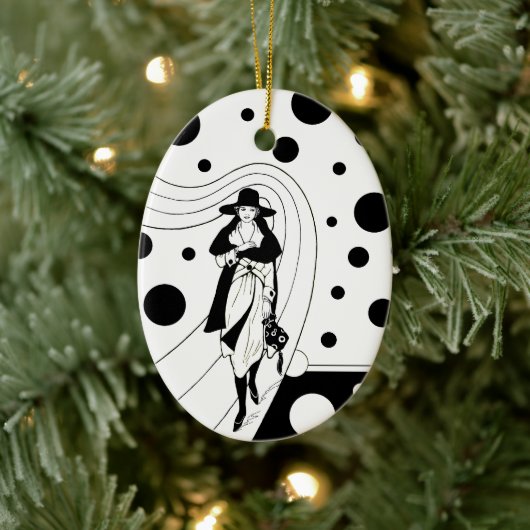 Retro-baanmodel, Art Deco-Mode Keramisch Ornament (Boom)