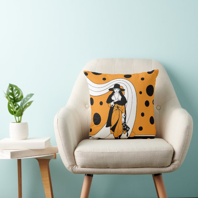 Retro-baanmodel,  Art Deco-Mode Kussen (Stoel)