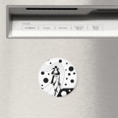 Retro-baanmodel,  Art Deco-Mode Magneet (Insitu (Vaatwasser))