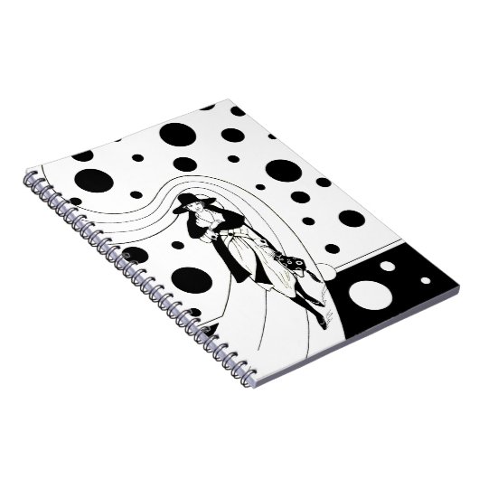 Retro-baanmodel,  Art Deco-Mode Notitieboek (Rechterzijde)