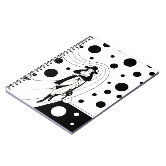 Retro-baanmodel,  Art Deco-Mode Notitieboek (Linkerzijde)