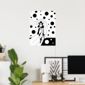 Retro-baanmodel,  Art Deco-Mode Poster (Thuiskantoor)