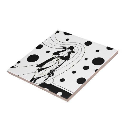 Retro-baanmodel, Art Deco-Mode Tegeltje (Zijkant)