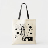 Retro-baanmodel,  Art Deco-Mode Tote Bag (Voorkant)