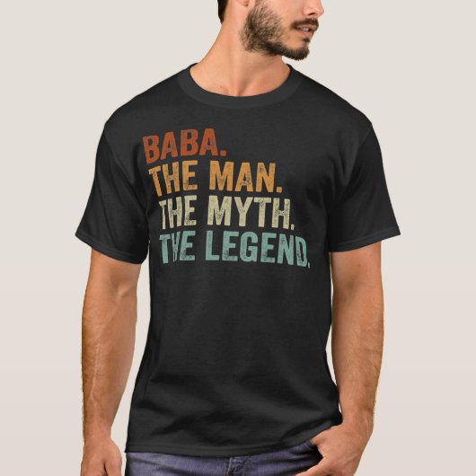 Retro Baba De Man Myth Legend papa opa T-shirt (Voorkant)