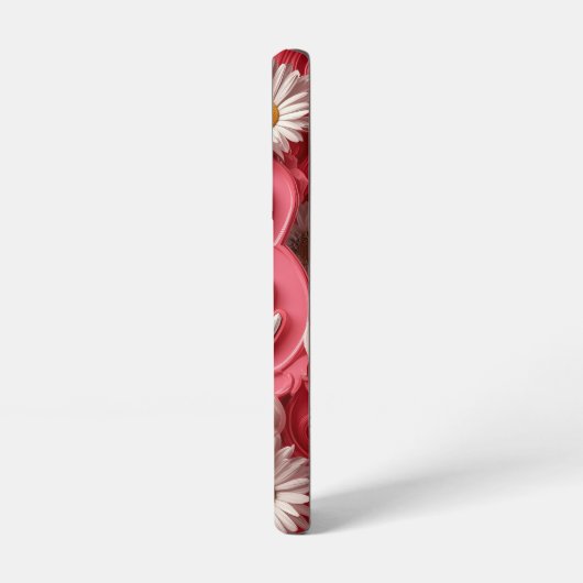 Retro Babe Bloemen (rood) Telefoonhoesje Samsung Galaxy Hoesje (Linkerkant)