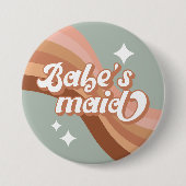 Retro Babesmaid Bruidsmeisje Pin Ronde Button 7,6 Cm (Voorkant)