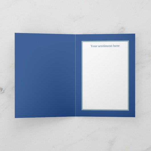 retro baby boy add sentiment Card Kaart (Binnen)