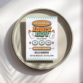 Retro Baby Boy Douche Uitnodiging