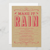 Retro Baby Douche Uitnodigingen (Voorkant / Achterkant)