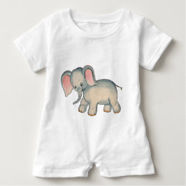 Retro Baby Elephant Baby Romper