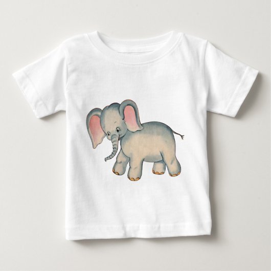 Retro Baby Elephant Baby Romper (Voorkant)