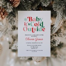 Retro Baby Het is koud buiten Baby shower