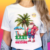 Retro-Baby Het is warm buiten-tropische kerst T-shirt