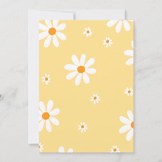 Retro Baby in bloei Baby shower Kaart (Achterkant)