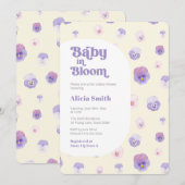 Retro Baby in Bloom Genderneutraal Baby shower Kaart (Voorkant / Achterkant)