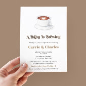 Retro Baby is Baby shower koffieparen Kaart