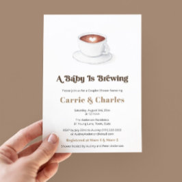 Retro Baby is Baby shower koffieparen Kaart