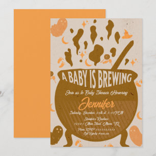 Retro Baby is Brewing Baby Shower Uitnodiging