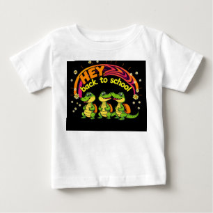 Retro Baby krokodillen Terug naar school T-shirt