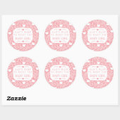 Retro Baby Meisje Swan Pattern Baby shower Ronde Sticker (Vel)