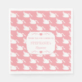  Retro Baby Meisje Swan Pattern Baby shower Servet (Voorkant)