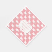  Retro Baby Meisje Swan Pattern Baby shower Servet (Hoek)