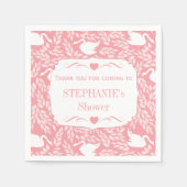 Retro Baby Meisje Swan Pattern Baby shower Servet (Voorkant)