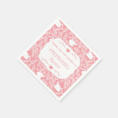 Retro Baby Meisje Swan Pattern Baby shower Servet (Hoek)