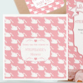  Retro Baby Meisje Swan Pattern Baby shower Servet