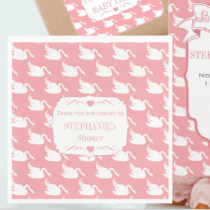 Retro Baby Meisje Swan Pattern Baby shower Servet