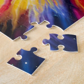 Retro baby ontploffing in ruimte in Melkweg Legpuzzel (Zijkant)