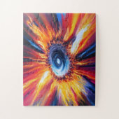 Retro baby ontploffing in ruimte in Melkweg Legpuzzel (Verticaal)