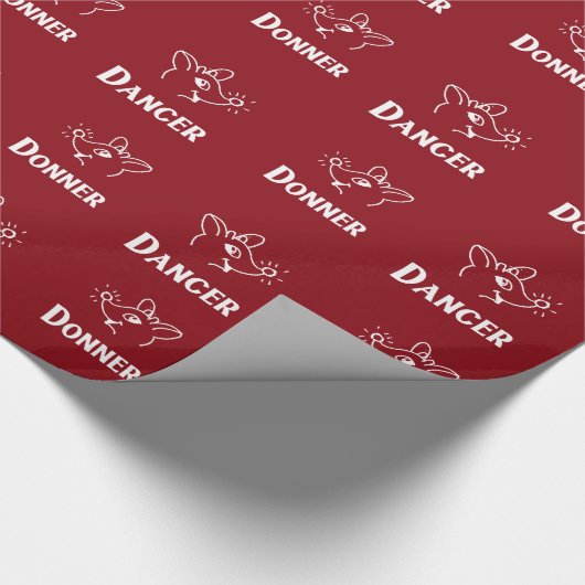 Retro-Baby rendier Cadeaupapier (Hoek)