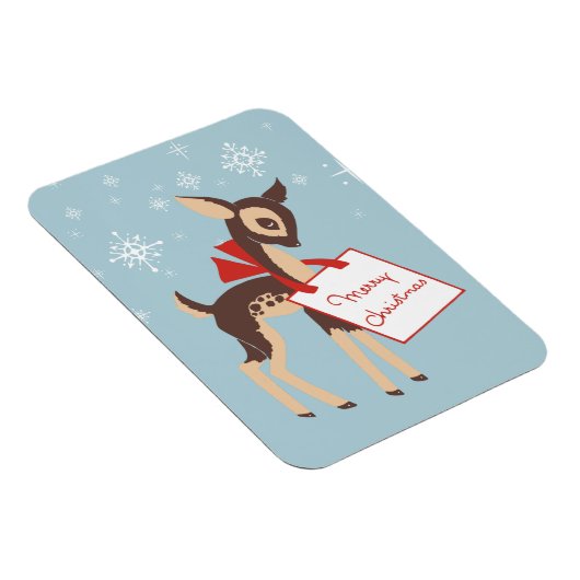 Retro Baby rendier | flexibele kerstmagneet Magneet (Rechterzijde)