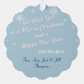 Retro Baby rendier | Papier Ornament kerst Kaart (Achterkant)