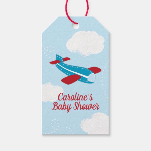 Retro-Baby shower Cadeaulabel (Voorkant)