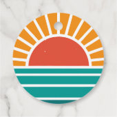 Retro Baby shower Dank u Label (Achterkant)