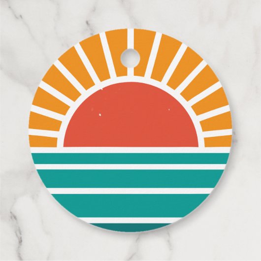 Retro Baby shower Dank u Label (Achterkant)