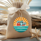 Retro Baby shower Dank u Label