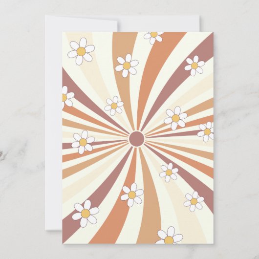 Retro-Baby shower Kaart (Achterkant)