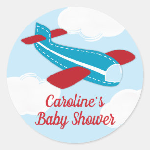 Retro-Baby shower Ronde Sticker