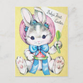 Retro  baby's eerste Pasen briefkaart (Voorkant)