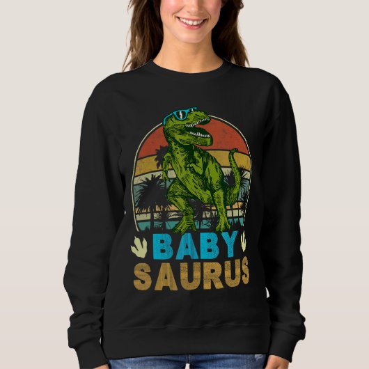 Retro Babysaurus Dinosaur Trex Trui (Voorkant)