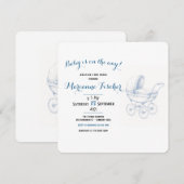 Retro babyshower uitnodiging (Voorkant / Achterkant)